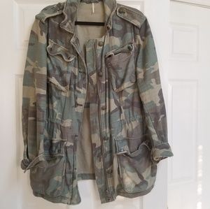Free people camo jacket